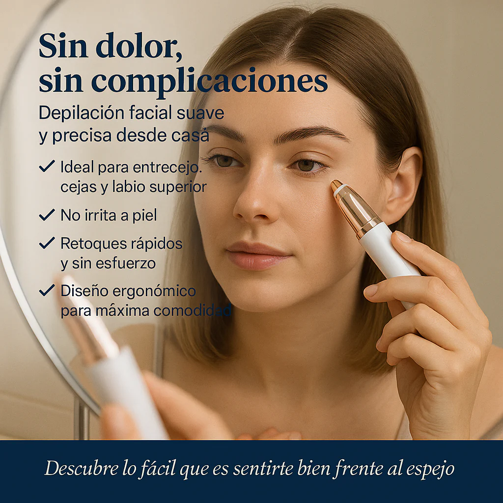 Depiladora facial de precisión indolora RECARGABLE