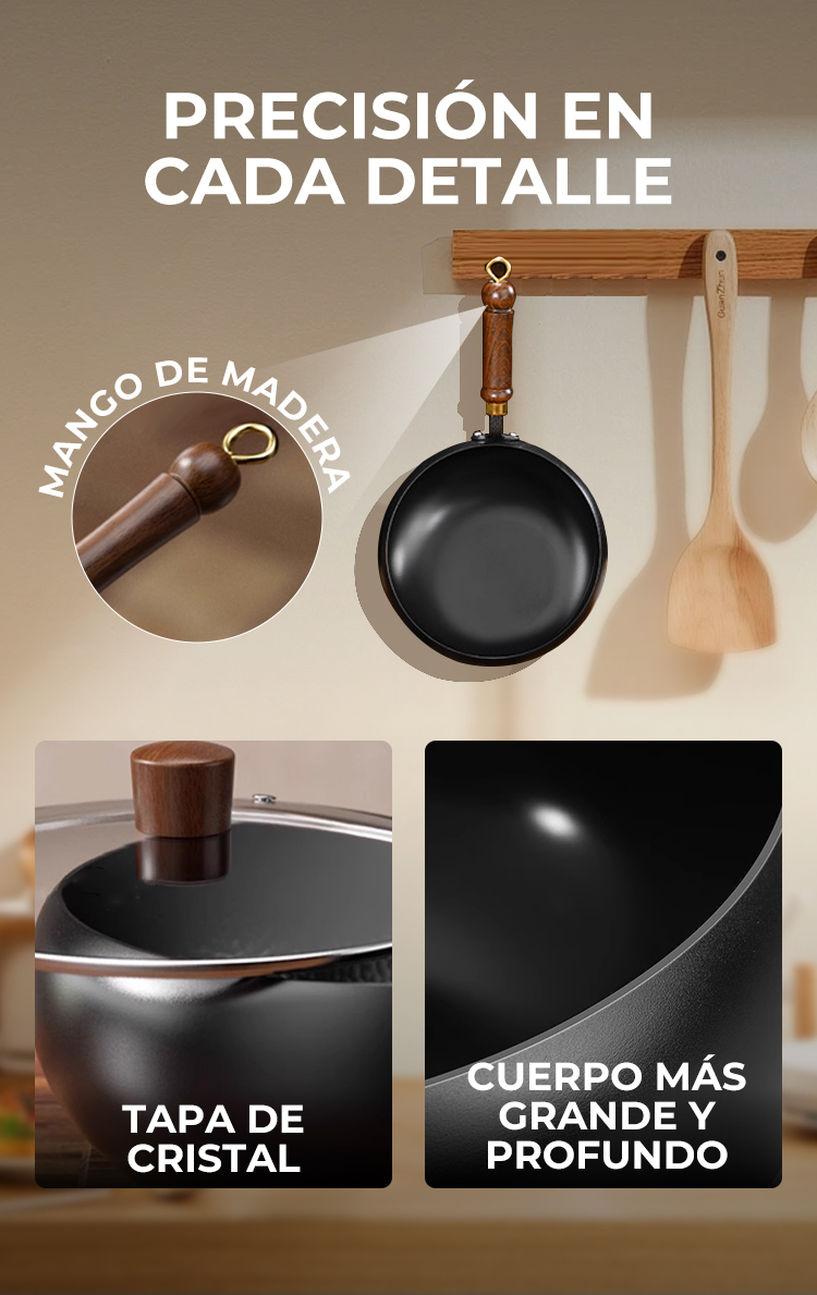 Cacerola Artesana de Hierro Fundido sin Esmaltar