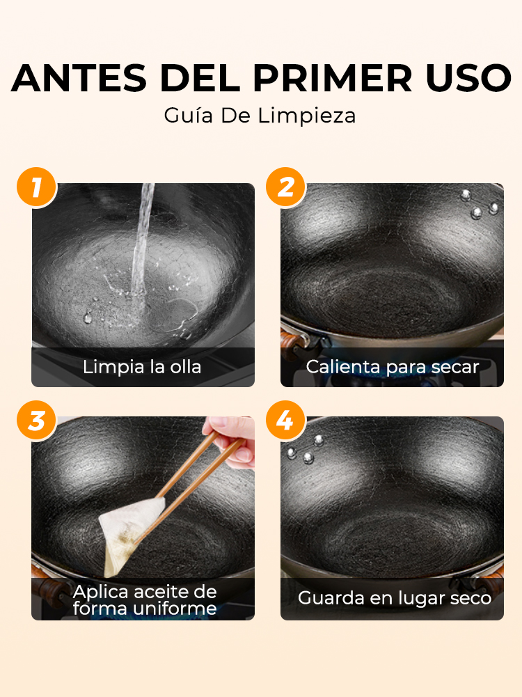 Cacerola Artesana de Hierro Fundido sin Esmaltar