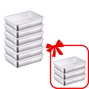 Juego de 3 cajas de acero inoxidable para alimentos