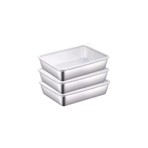 Juego de 3 cajas de acero inoxidable para alimentos