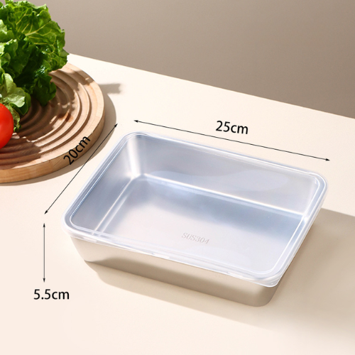 Juego de 3 cajas de acero inoxidable para alimentos