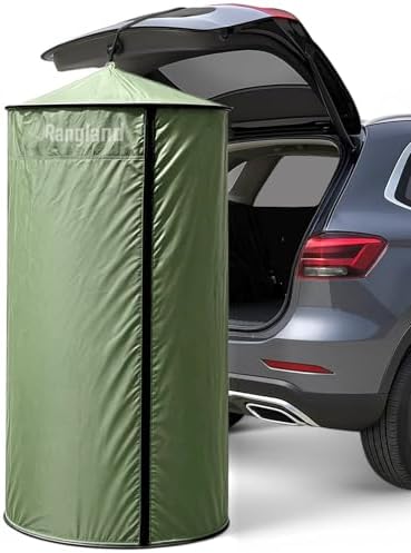 Instant Changing Tent for SUV Trunk, Easy Pop-Up Privacy Shelter with Liftgate Suction Pod - Portable Dressing Room for Beach, Outdoor Camping Shower, Toilet (Carry-Bag Included), Blue