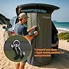 Instant Changing Tent for SUV Trunk, Easy Pop-Up Privacy Shelter with Liftgate Suction Pod - Portable Dressing Room for Beach, Outdoor Camping Shower, Toilet (Carry-Bag Included), Blue