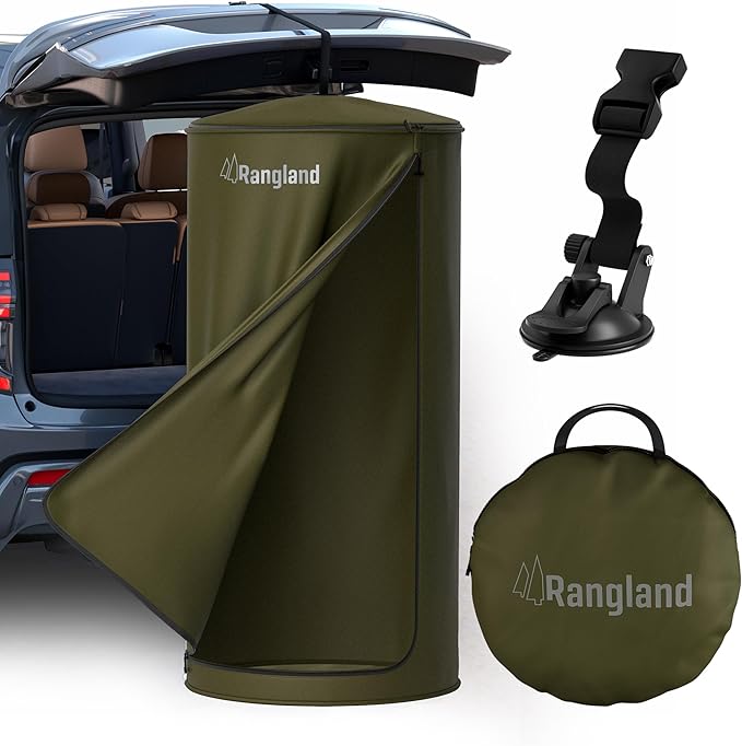 Instant Changing Tent for SUV Trunk, Easy Pop-Up Privacy Shelter with Liftgate Suction Pod - Portable Dressing Room for Beach, Outdoor Camping Shower, Toilet (Carry-Bag Included), Blue
