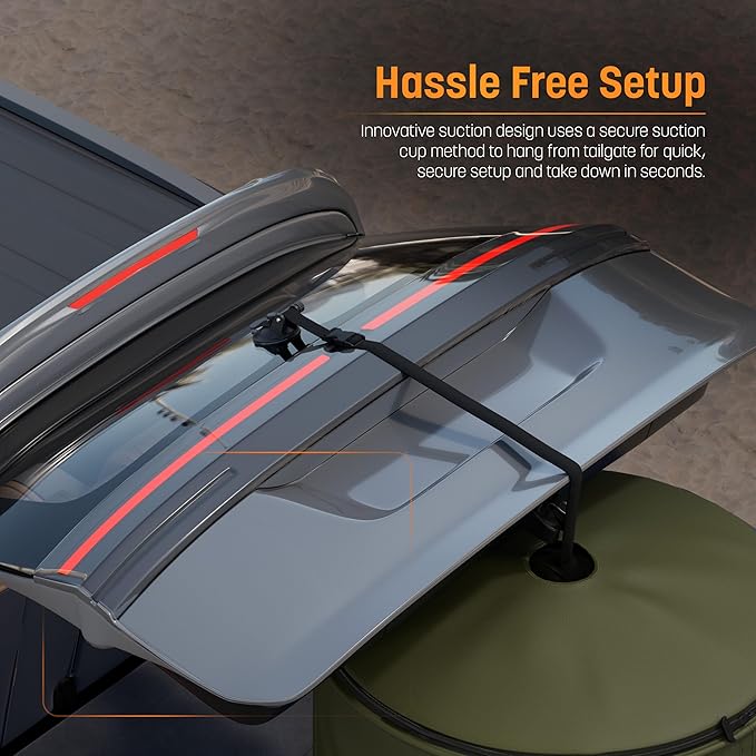 Instant Changing Tent for SUV Trunk, Easy Pop-Up Privacy Shelter with Liftgate Suction Pod - Portable Dressing Room for Beach, Outdoor Camping Shower, Toilet (Carry-Bag Included), Blue