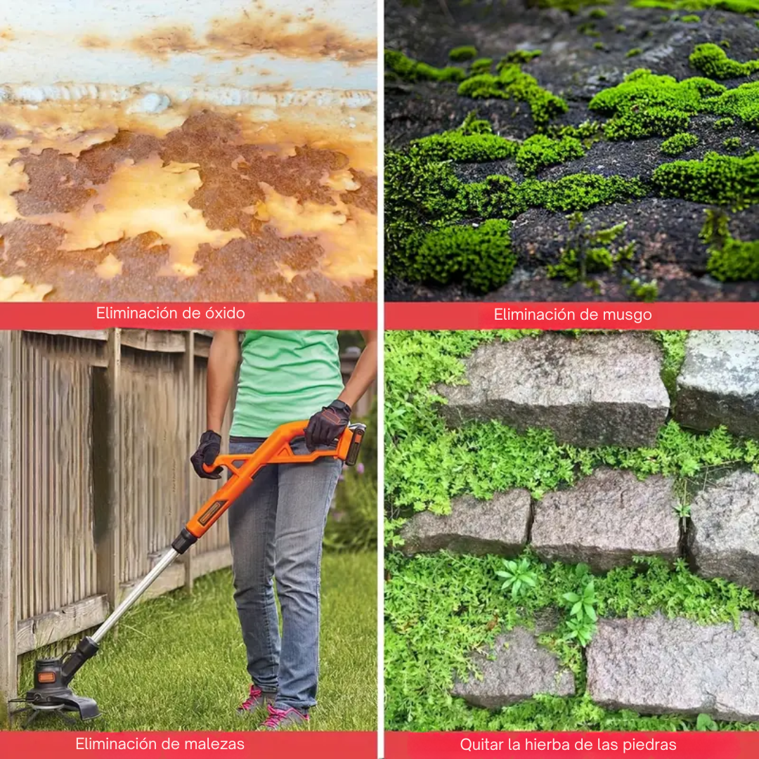 El cabezal del cortacésped tiene 6 ramas tejidas con alambre de acero resistente