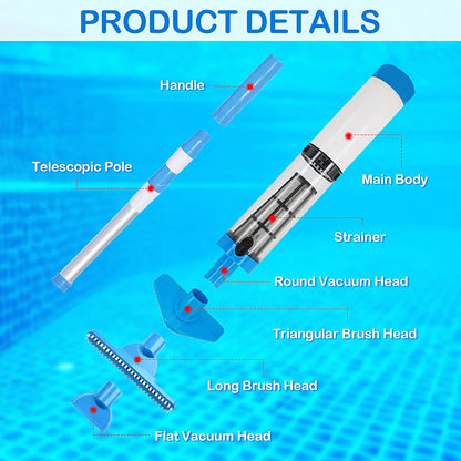 Aspiradora de piscina recargable inalámbrica 3 en 1