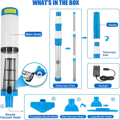 Aspiradora de piscina recargable inalámbrica 3 en 1
