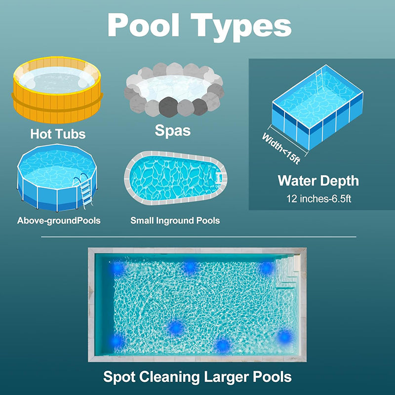 Aspiradora de piscina recargable inalámbrica 3 en 1