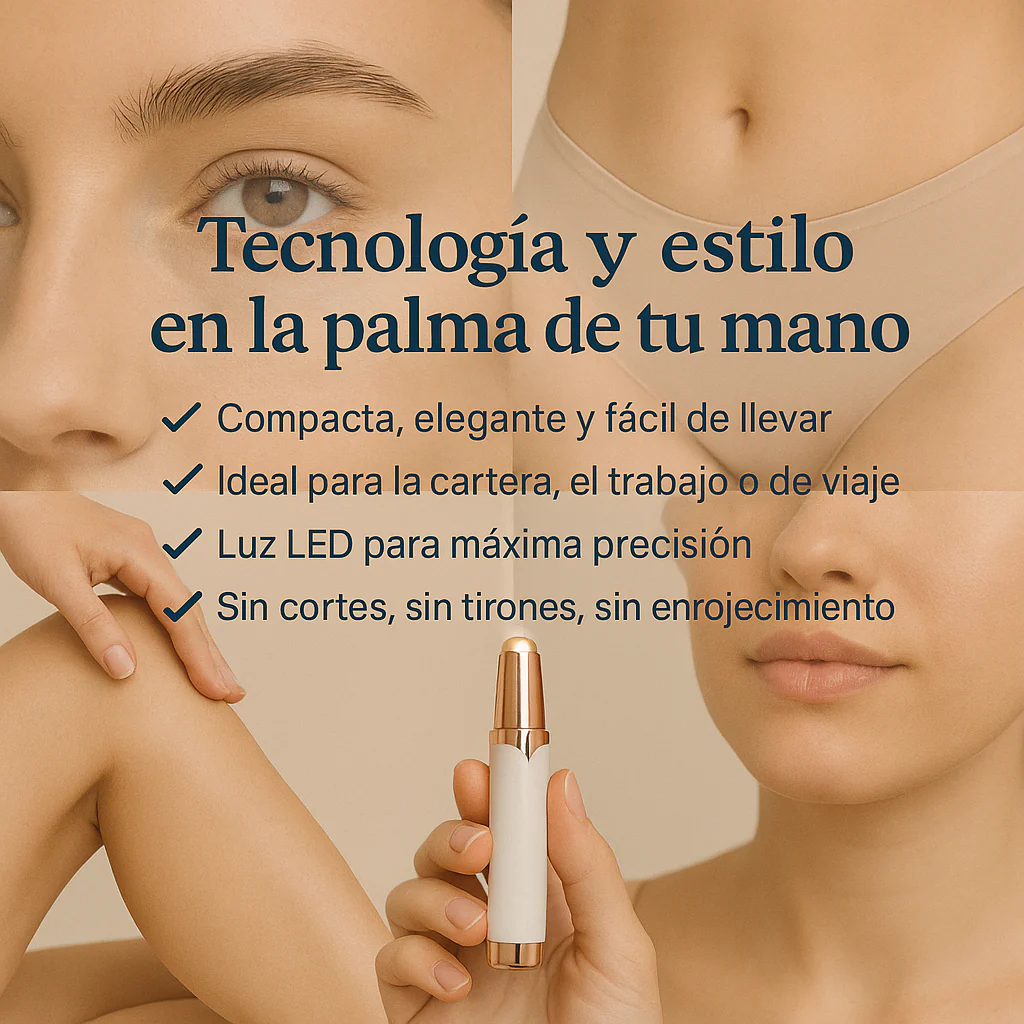 Depiladora facial de precisión indolora RECARGABLE